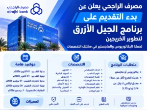 برنامج الجيل الأزرق مصرف الراجحي لتطوير الخريجين 2026