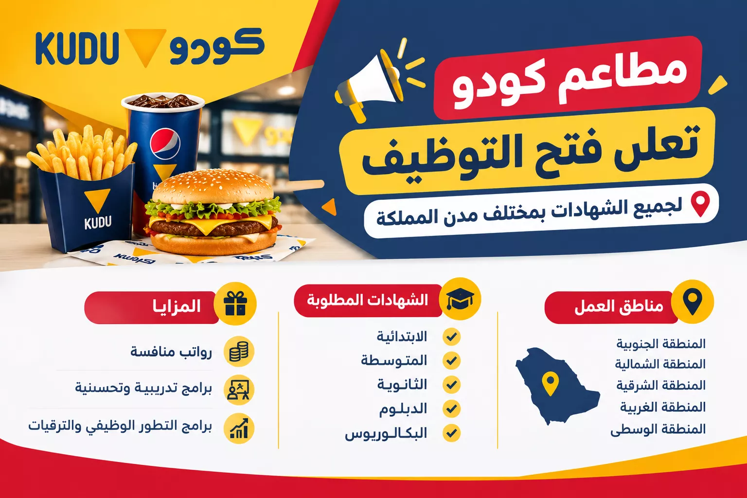 وظائف مطاعم كودو لحملة كافة المؤهلات في السعودية